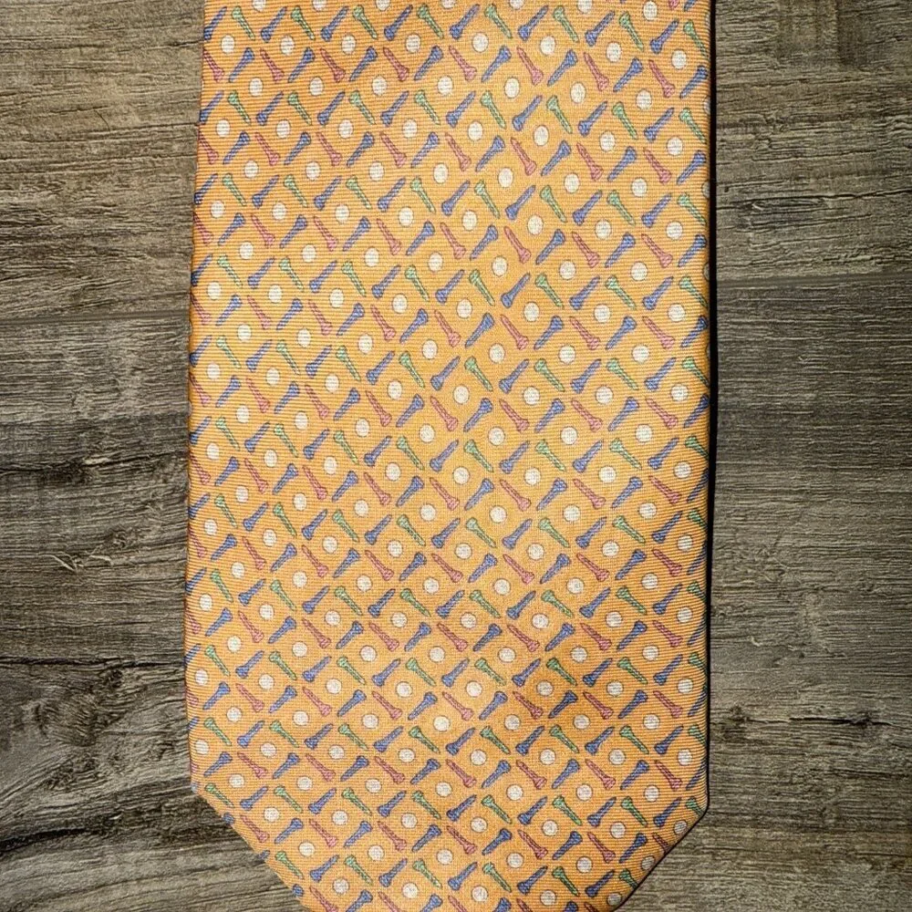 Alynn Neckwear‎ Men's Necktie Tie Silk Satin With Golf Ball And Tees